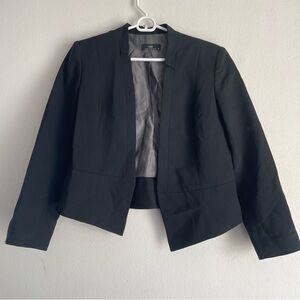 Cue Australia chic black open front blazer